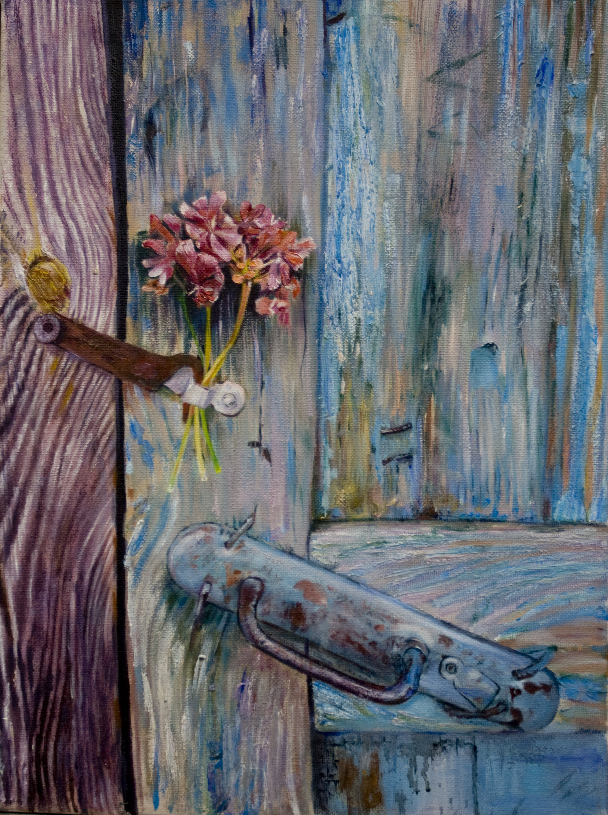 "Старая дверь" уроки живописи масляными красками