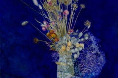 Натюрморт с сухими цветами акварелью