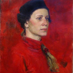the_young_woman_in_red_40x50